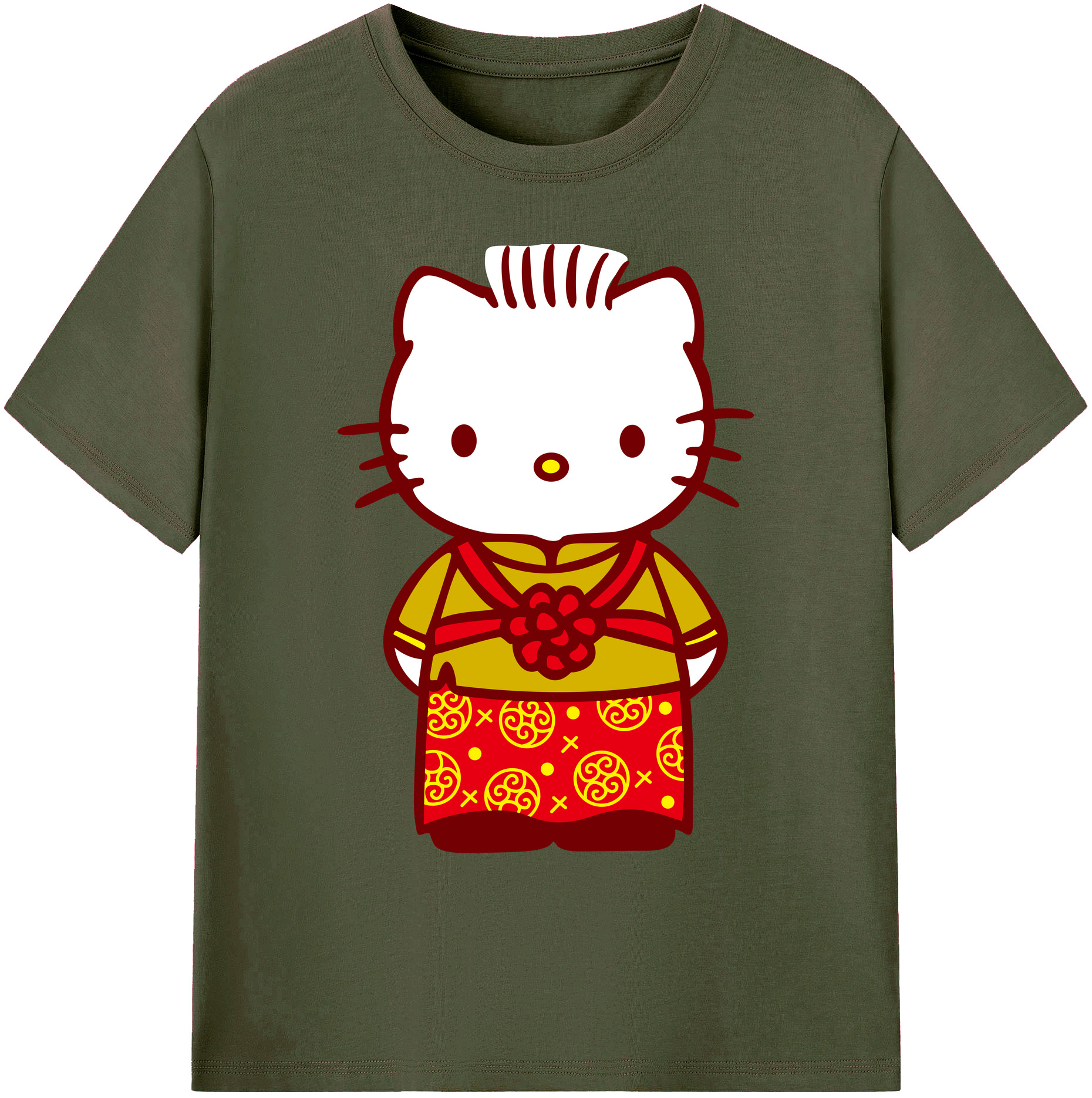 （画像用） Hello Kitty ハローキティ 綿100％ メンズ半袖Tシャツ｜肌触りやわらか＆通気性